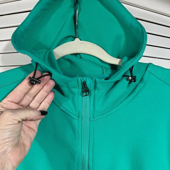 Athletic large (12/14) green zip up hoodie - Picture 3 of 10